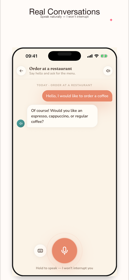 AI conversation screen