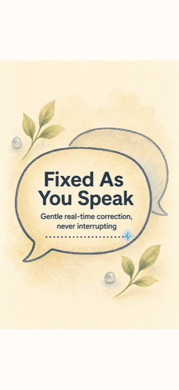 Watercolor illustration: gentle real-time correction